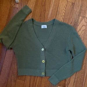 Aritzia Wilfred Cropped Ribbed Cardigan
